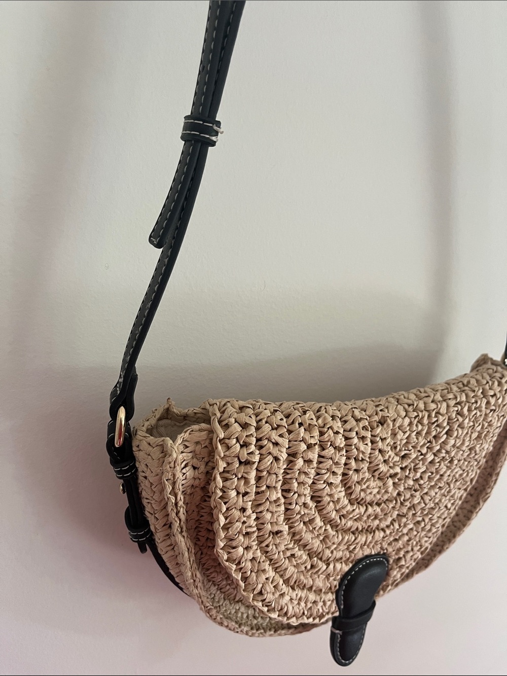 Woven straw/raffia Zara crossbody bag - Picture 5 of 5